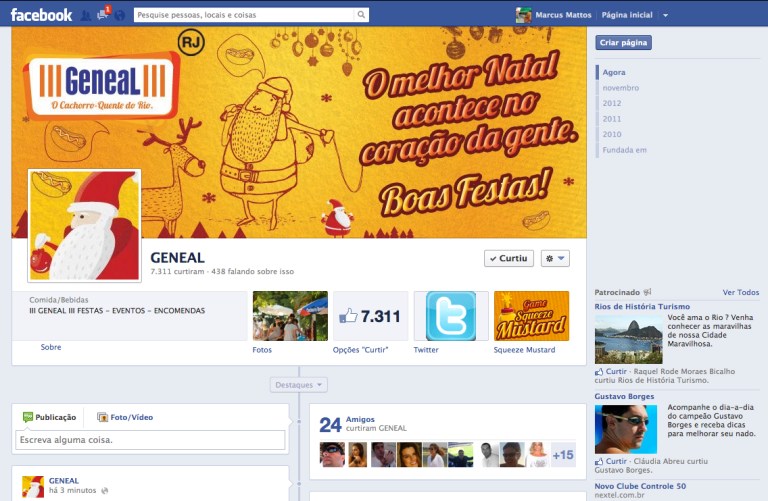 Facebook/ Twitter Natal 2012 (Geneal – Cachorro Quente)