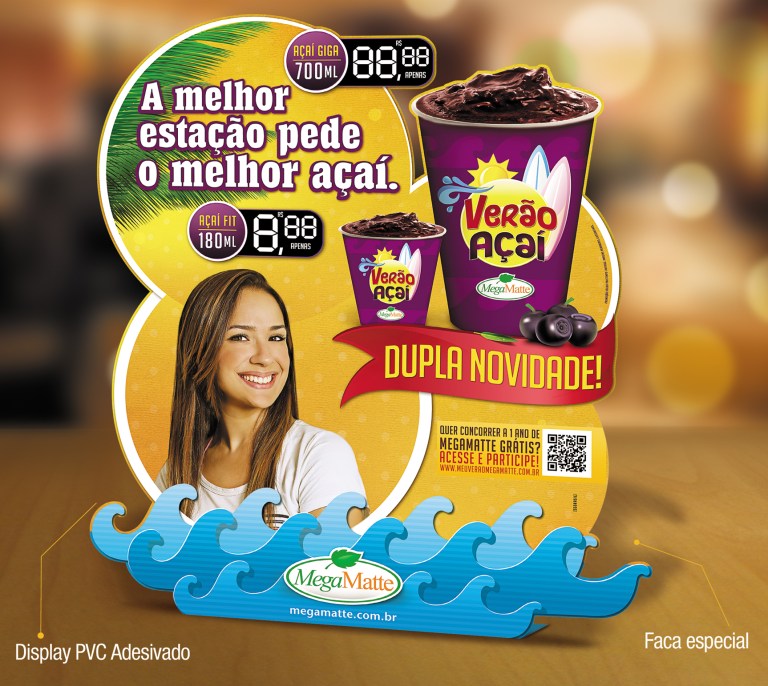 Display de Mesa 25x35cm (Campanha Verão Açai 2013 – Mega Matte