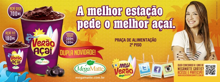 Tapume Loja 1121x420cm (Campanha Verão Açai 2013 – Mega Matte)