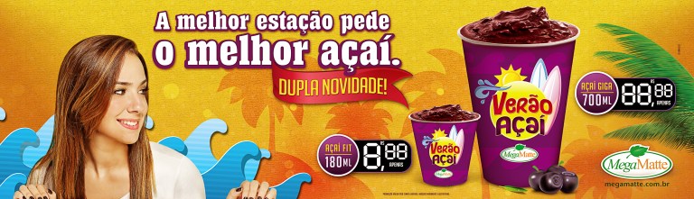 Testeira de Monitor 45x10cm (Campanha Verão Açai 2013 – Mega Matte