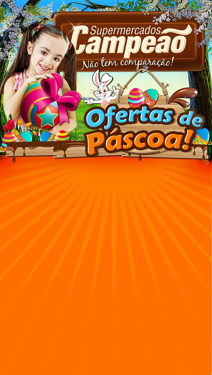Encarte de produtos Páscoa – Supermercado Campeão